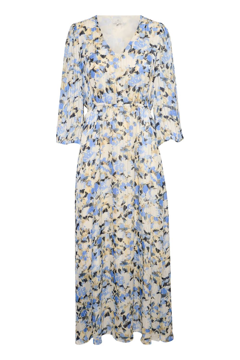 Kaffe - Eva Maxi V-Neck 3/4 Sleeve Dress