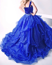 Ava Presley - Girls Cascading Ruffled Layers Gown