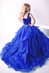 Ava Presley - Girls Cascading Ruffled Layers Gown