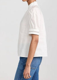Frame - Women's Ruffle Collar Inset Lace Top