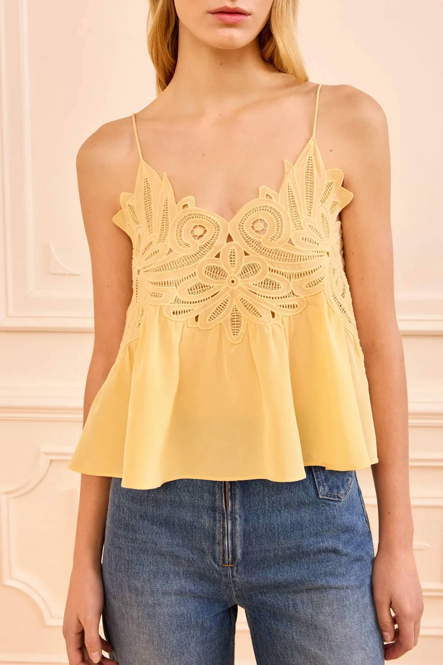 Ulla Johnson - Rosie Lace Applique Tank Top
