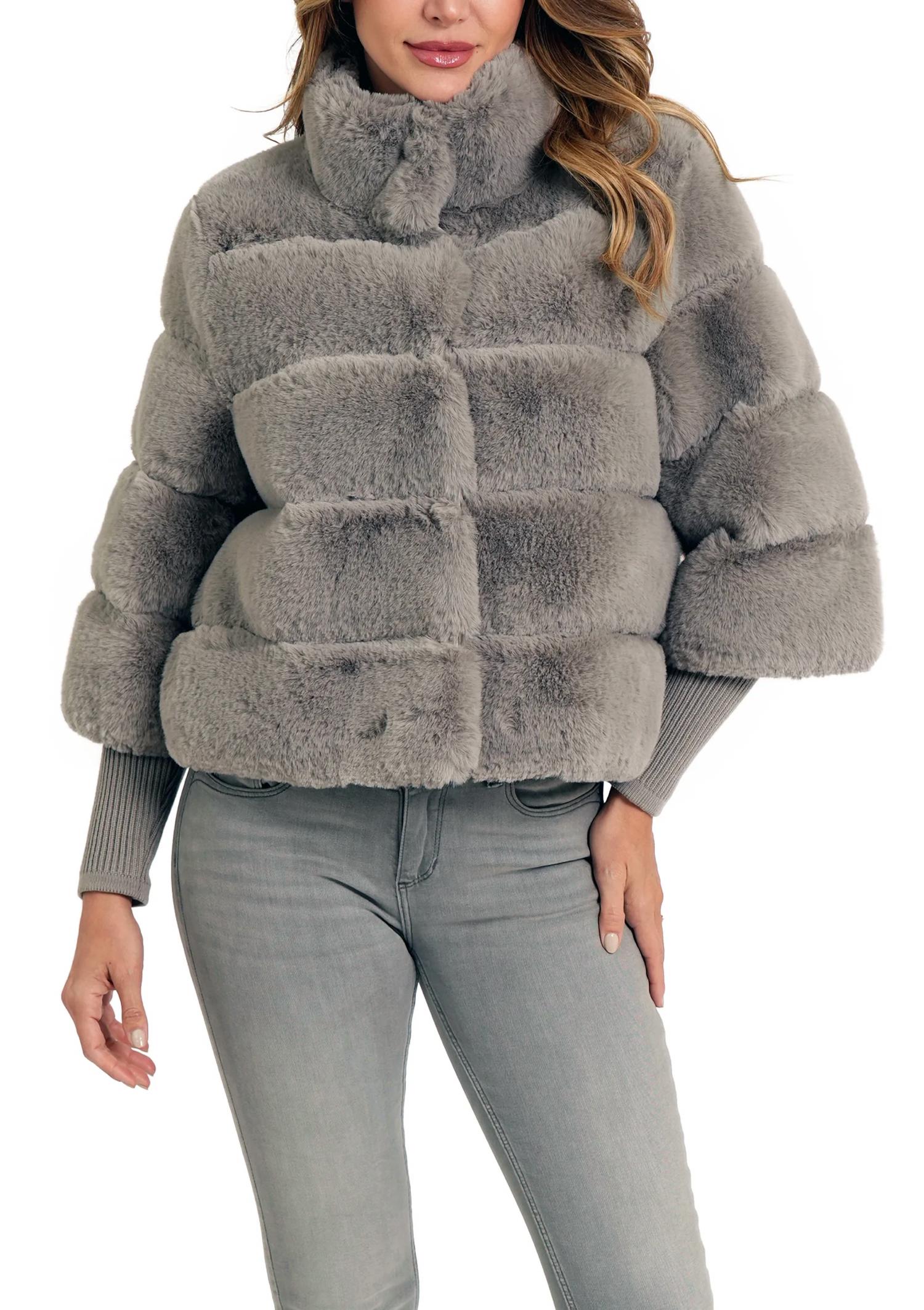 Love Token - Sami Long Sleeve Faux Fur Jacket