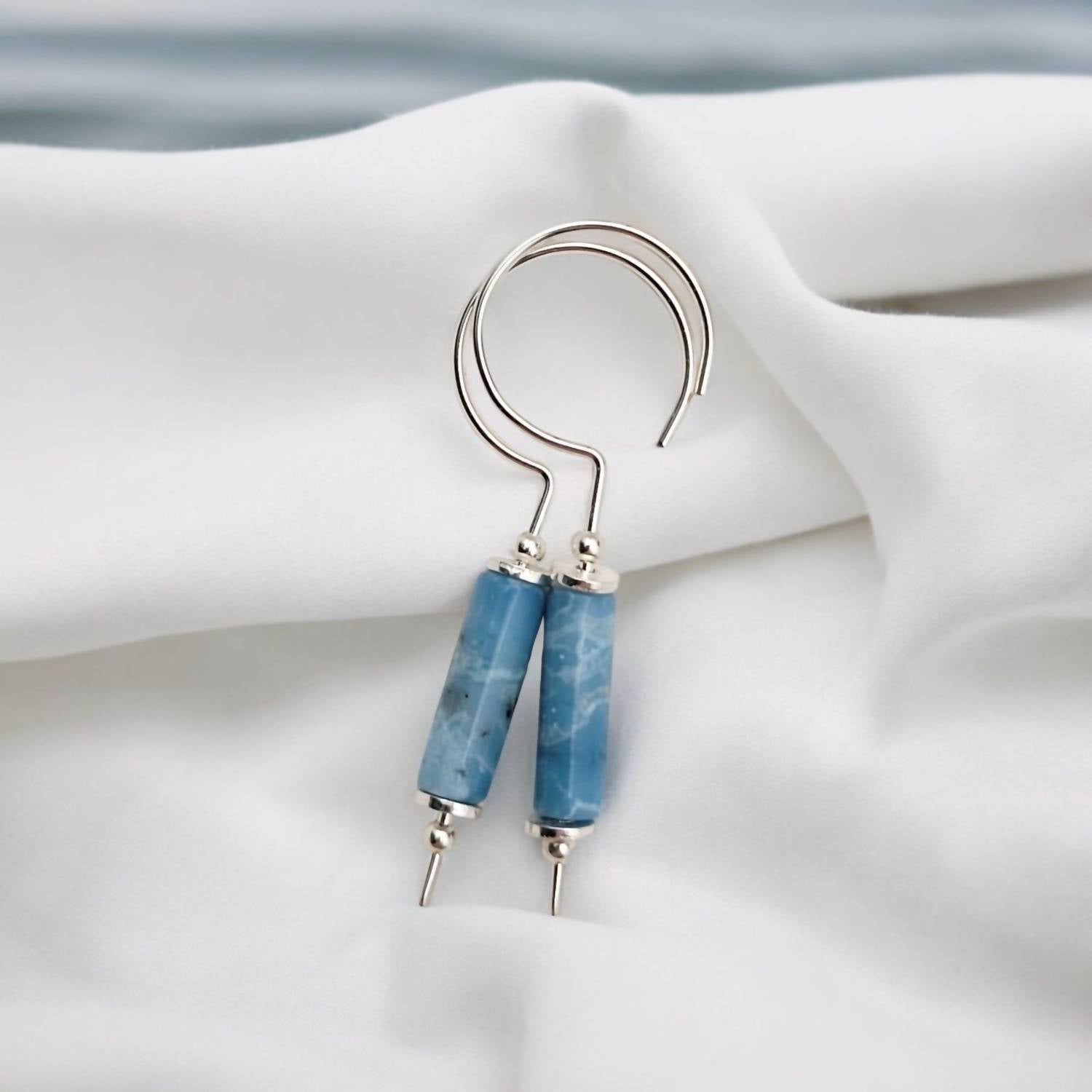 Bijou By Sam - Women's Tube Drop Threader Earrings