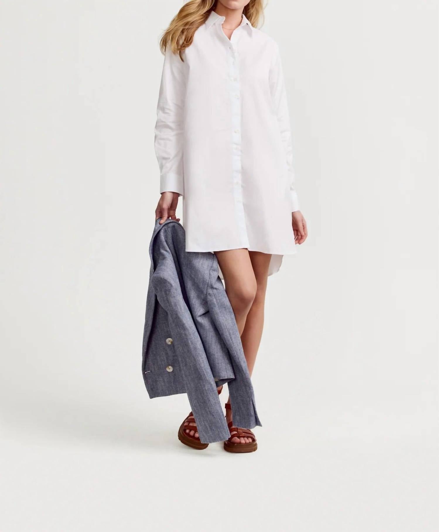 THE SHIRT Women's The Wfh Dress in white - women's dress - view 4
