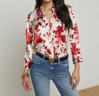 L'Agence - DANI 3/4 SLEEVE BLOUSE