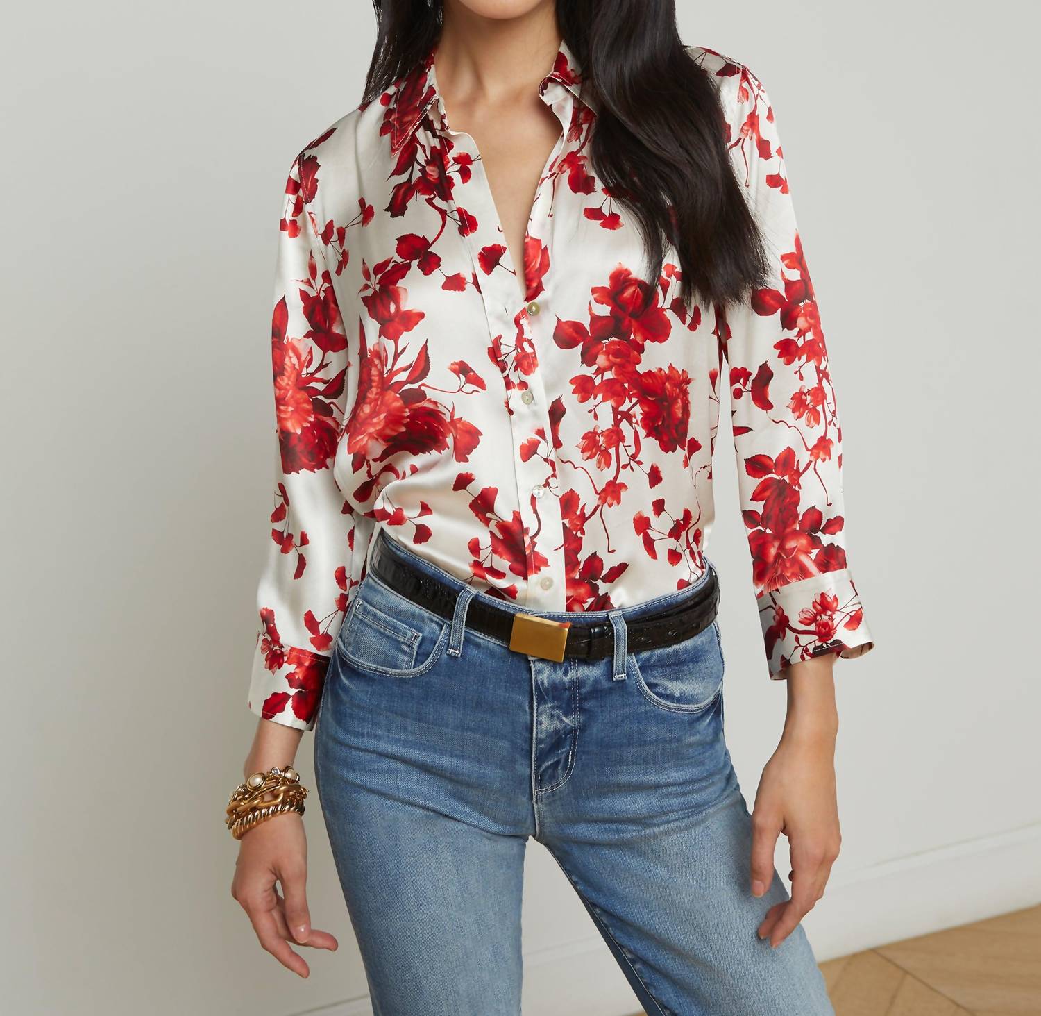 L'Agence - DANI 3/4 SLEEVE BLOUSE