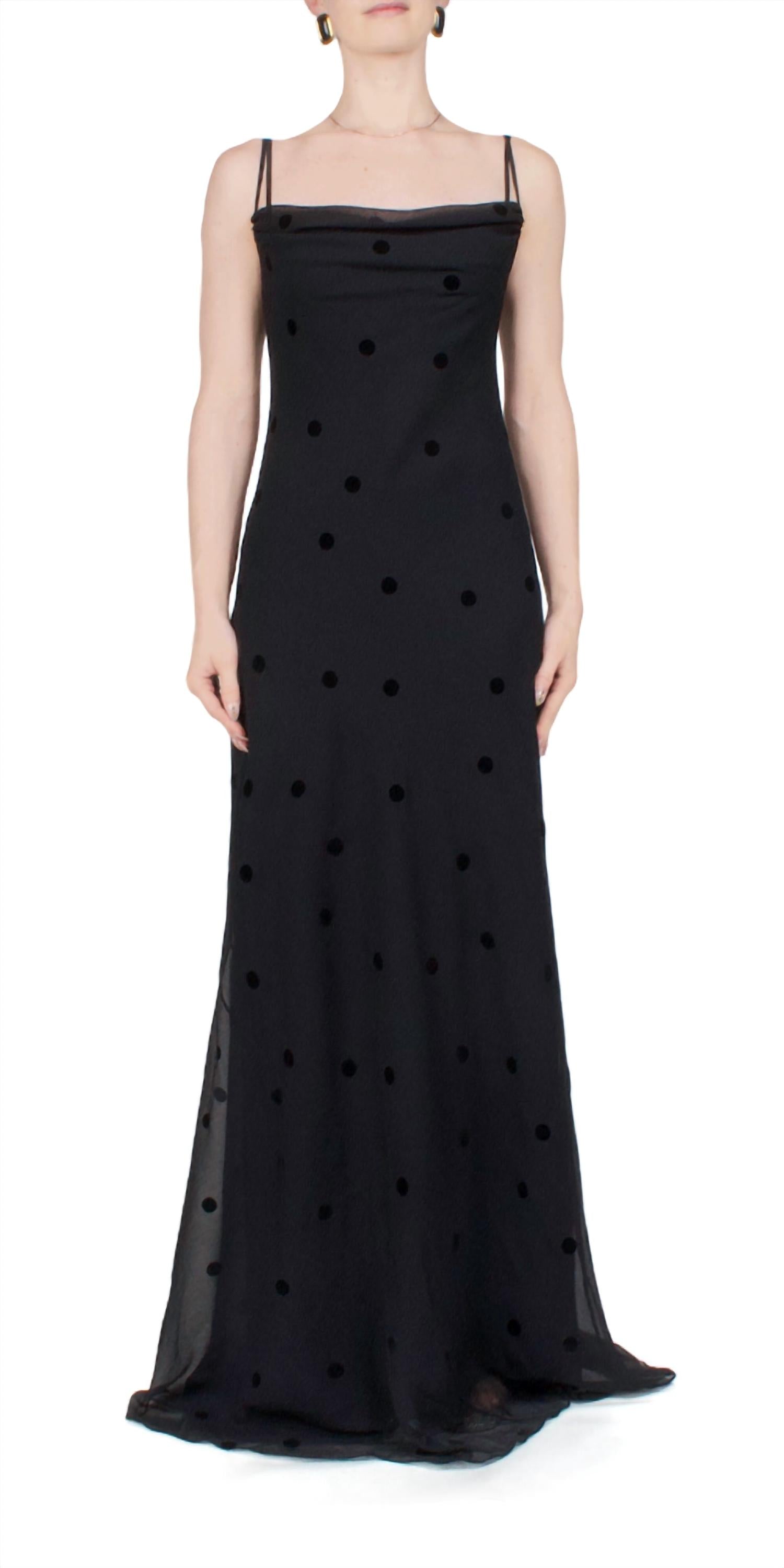Anna October - Women's Coletta Sheer Polka Dot Maxi Dress