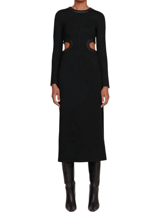 Staud - Dolce Cut Out Long Sleeve Dress