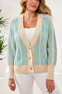 Tribal - Puff Sleeve Sweater Cardigan
