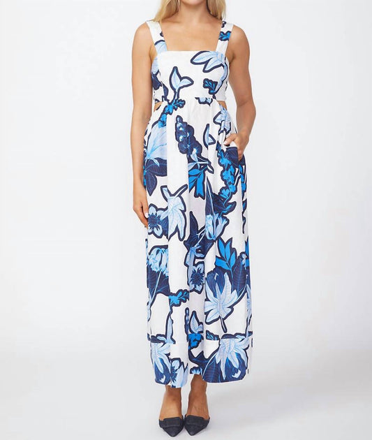 Stateside - Tropical Floral Linen Maxi Dress