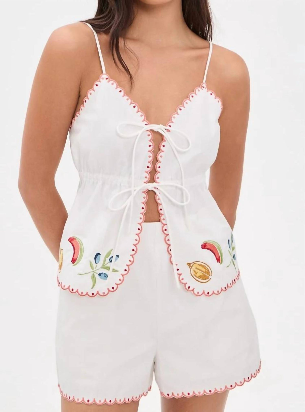 Minkpink - Santorini Embroidered Cami Top