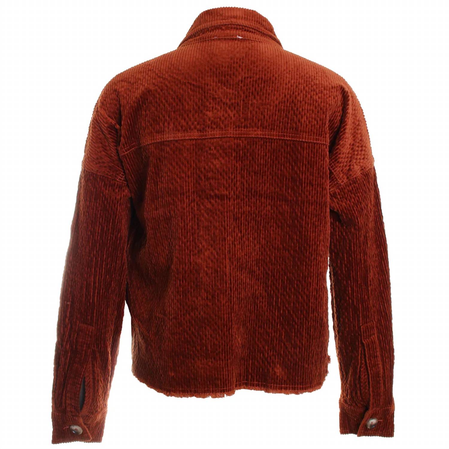 Tribal - Crop Denim Shacket With Patch Pockets