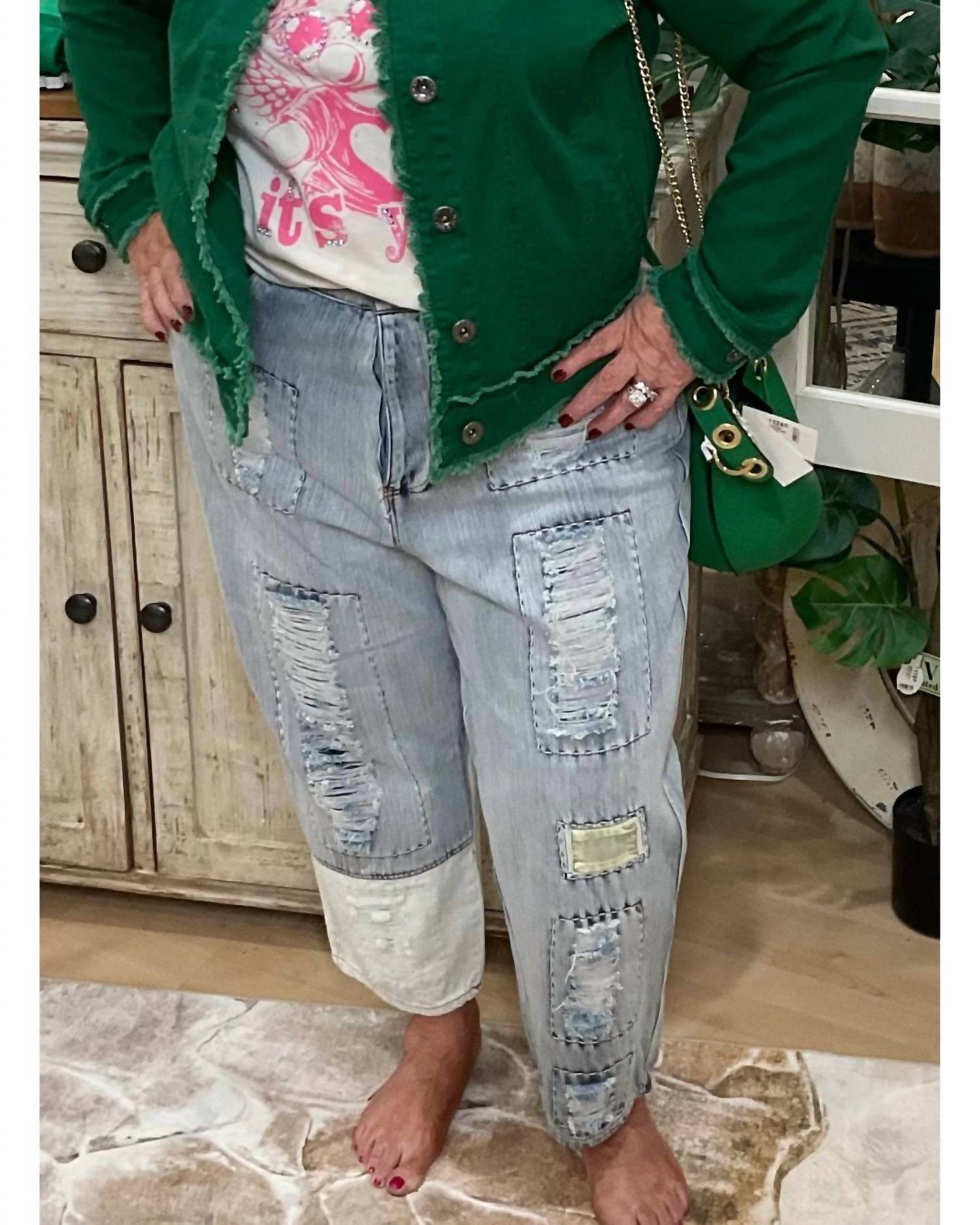 Oli & Hali - Washed Distressed Jean