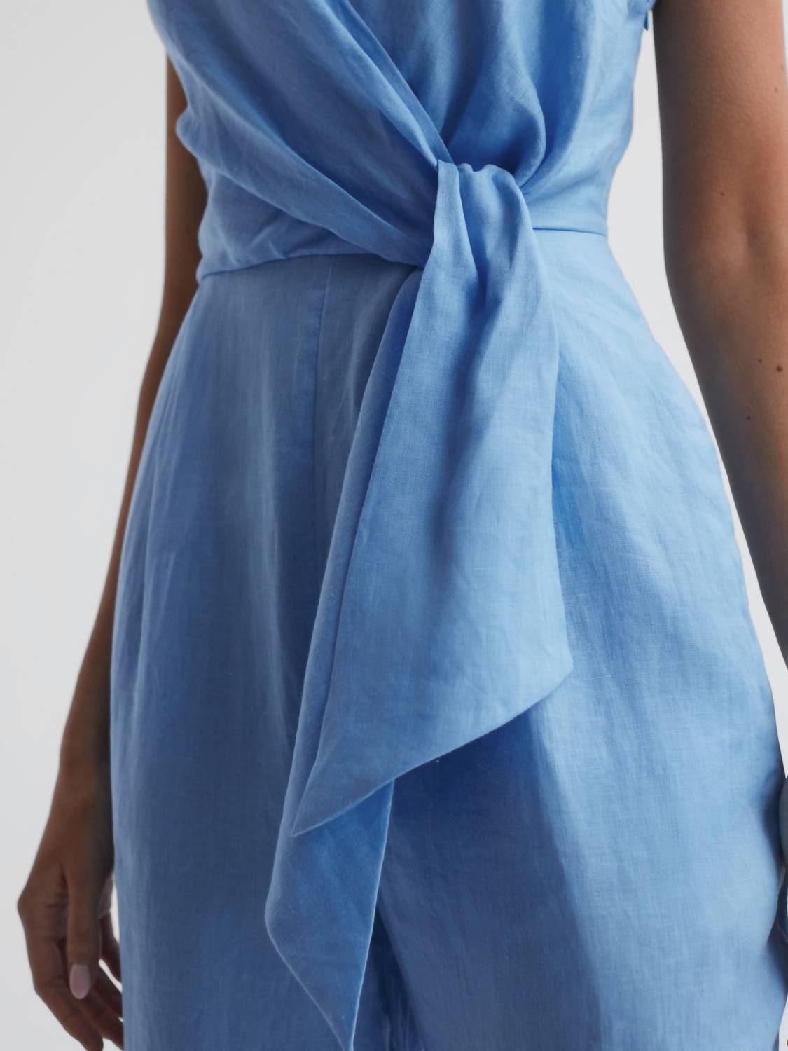 Reiss - Emily Linen Side Tie Jumpsuit