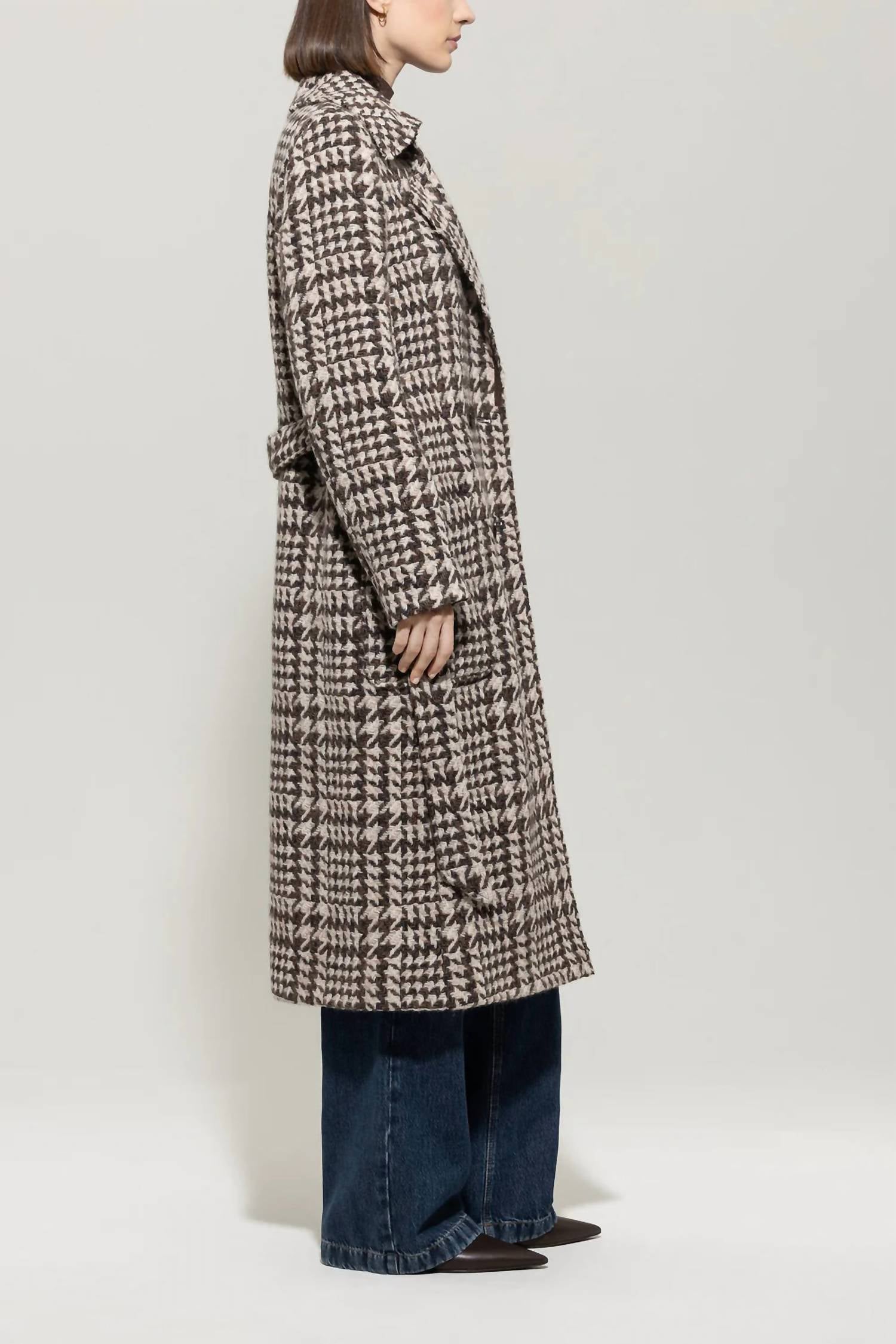 Luisa Cerano - Glencheck Coat With Belt