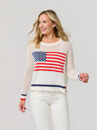 Shiraleah - American Flag Mesh Sweater