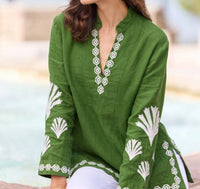 Jude Connally - Elyce Embroidered Linen Top