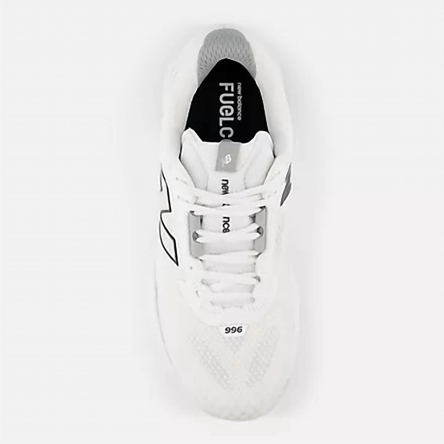 New Balance Women's Fuelcell 996v6 Pickleball Shoe in white black - women's shoe - alternate view
