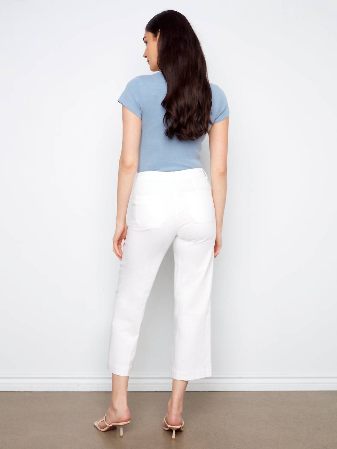 Charlie B - Cropped Wide Leg Colored Twill Pant