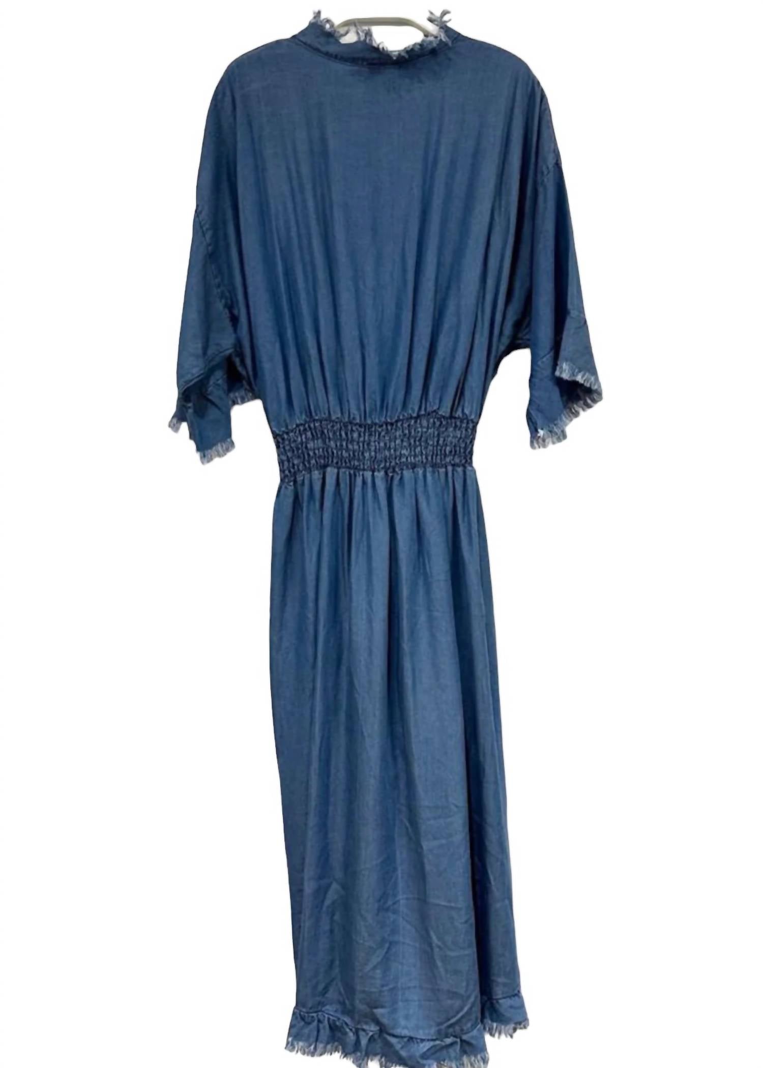 Venti6 - HI-LOW MAXI DRESS WITH RAW EDGES