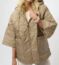 Joseph Ribkoff - Woven Diamond Quilt Hooded Jacket
