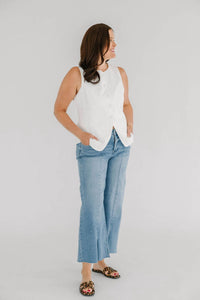 Skies Are Blue - Women's Tailored Button Down Sleeveless Vest