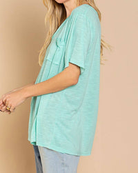 Pol - Basic And Soft Slub V Neckline Tee