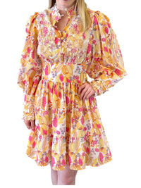 Beulah London - Odette Floral Long Sleeve Dress