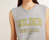 Golden Goose - Sleeveless Slim Jersey With Print
