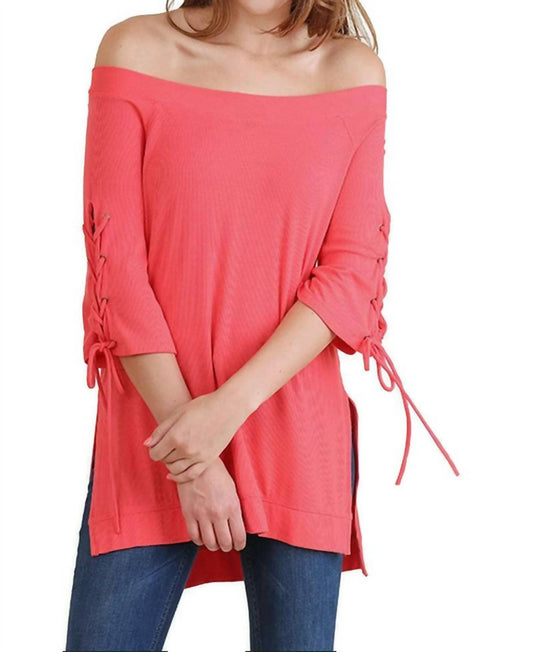 Umgee - Casual Cutie Lace Up Top