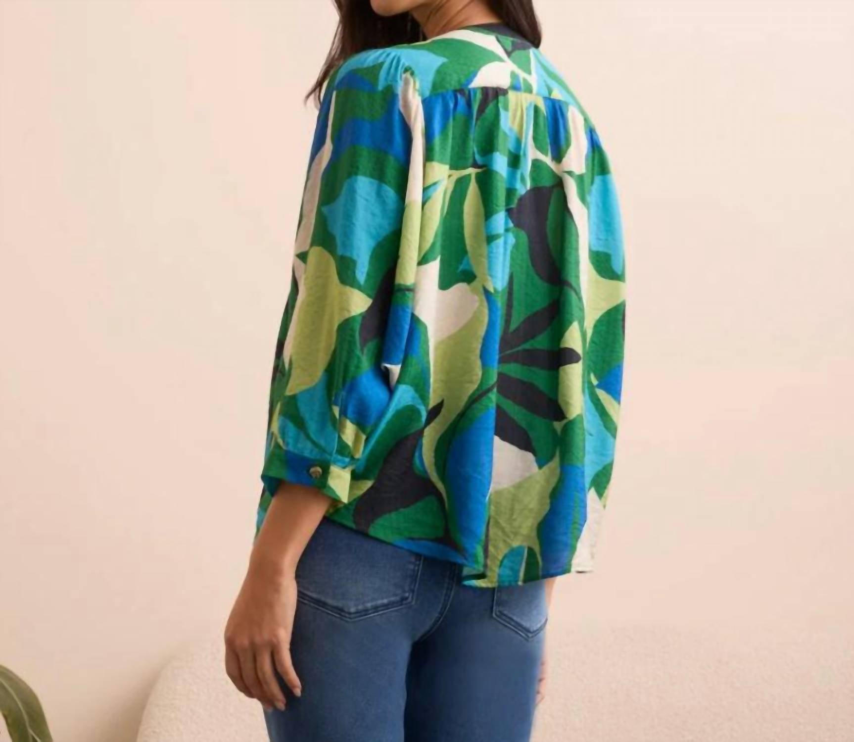 Tribal - FLOWY DOLMAN SLEEVE BLOUSE