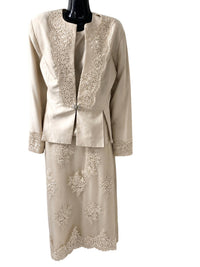 Giovanna Women's Elegance Lace 3-piece Set in champagne - women's skirt - view 4