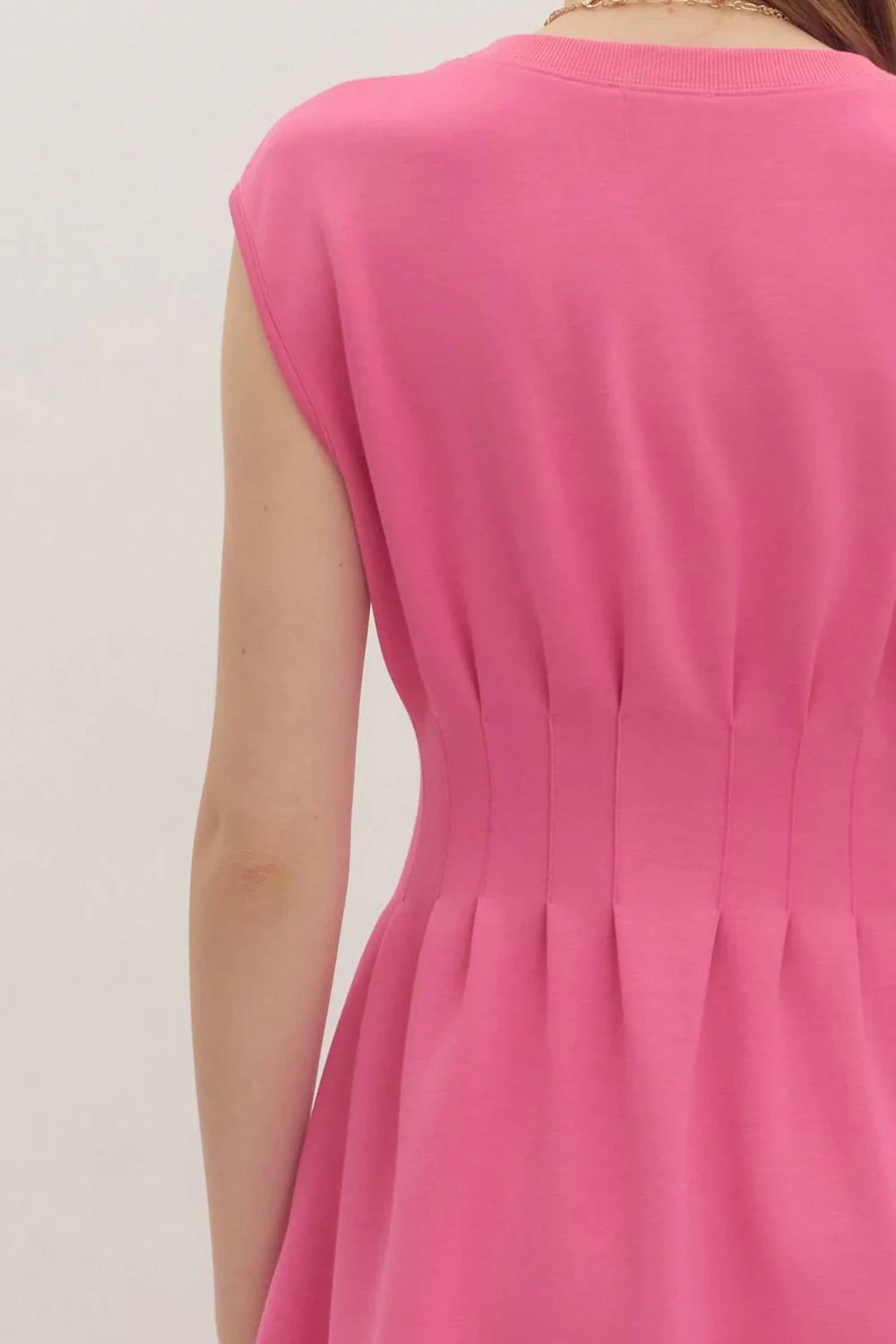 Entro - Chic Cinched Waist Mini Dress