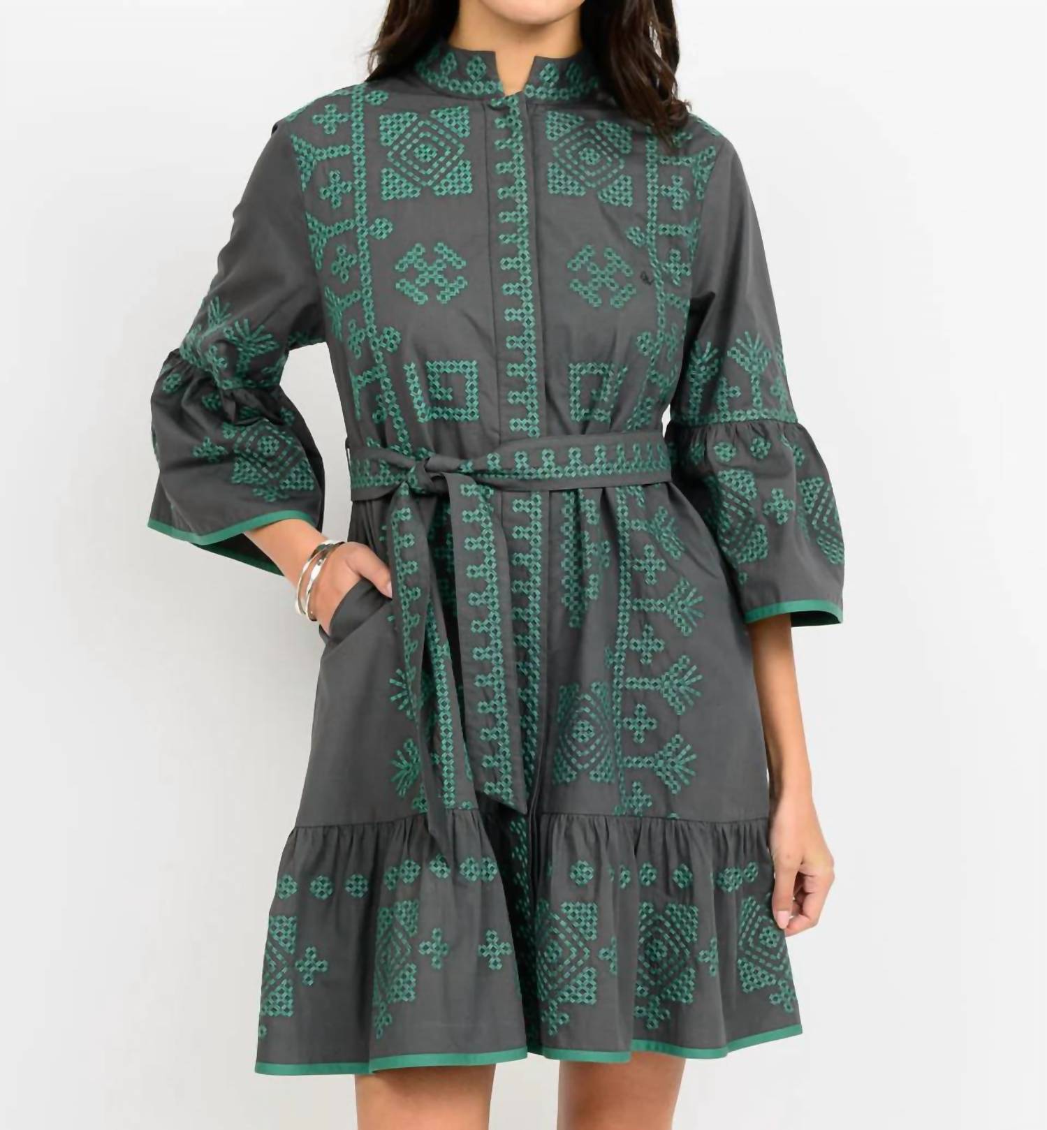 Uncle Frank - Cross Stitched Mini Dress