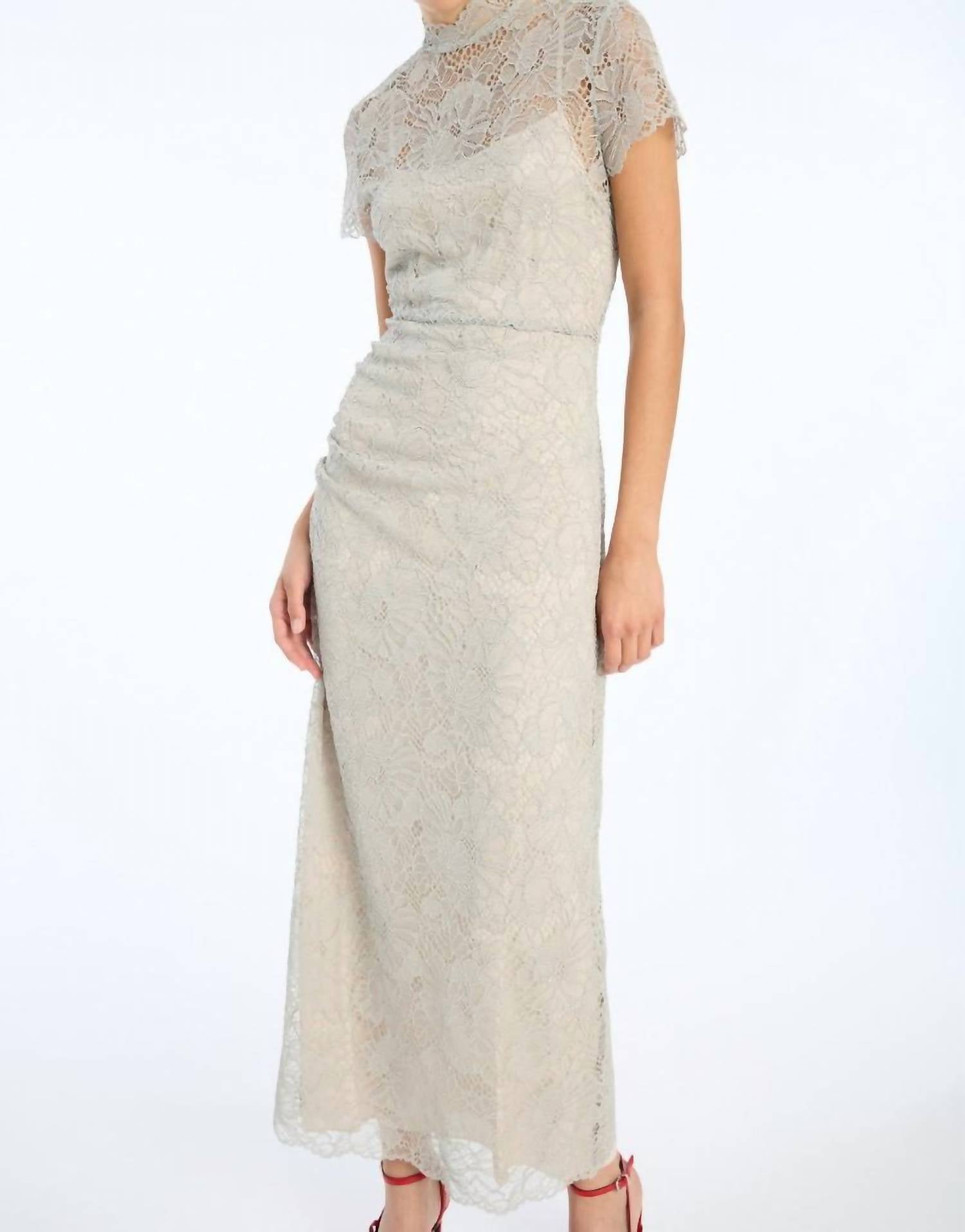 Rotate - Lace Long Midi Dress