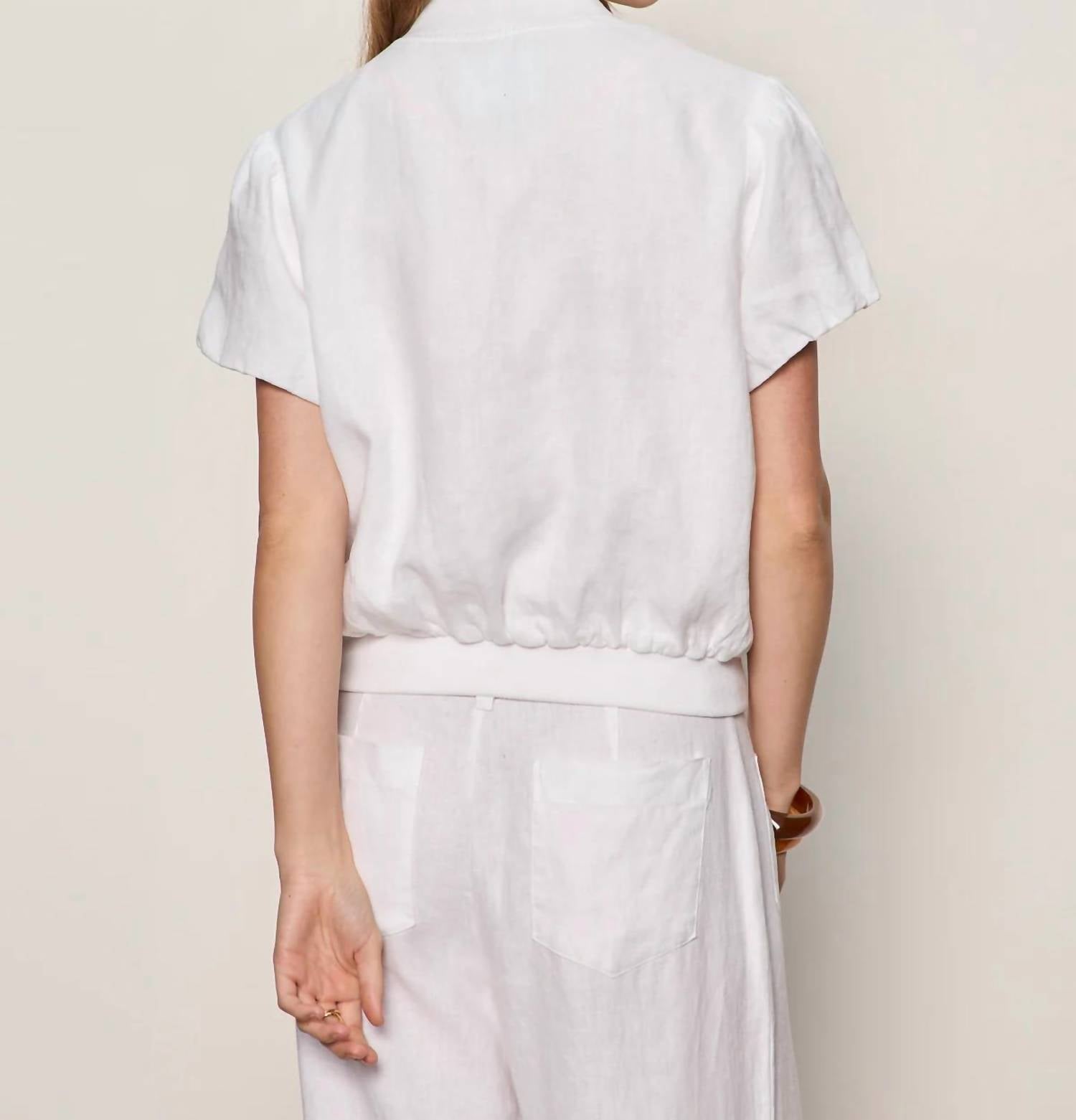 Sanctuary - Everly Linen Bomber Jacket