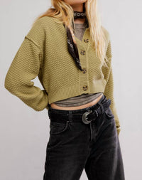 Free People Lila Cardigan in green - women's cardigan