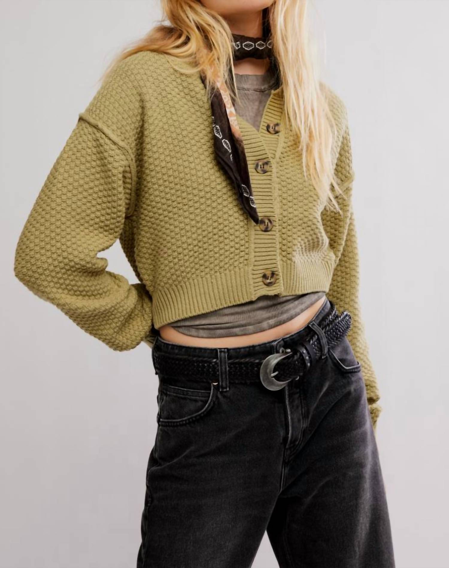 Free People Lila Cardigan in green - women's cardigan
