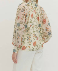 Entro - Garden Grace Bow Blouse