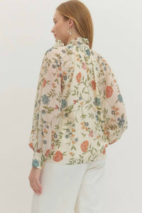 Entro - Garden Grace Bow Blouse