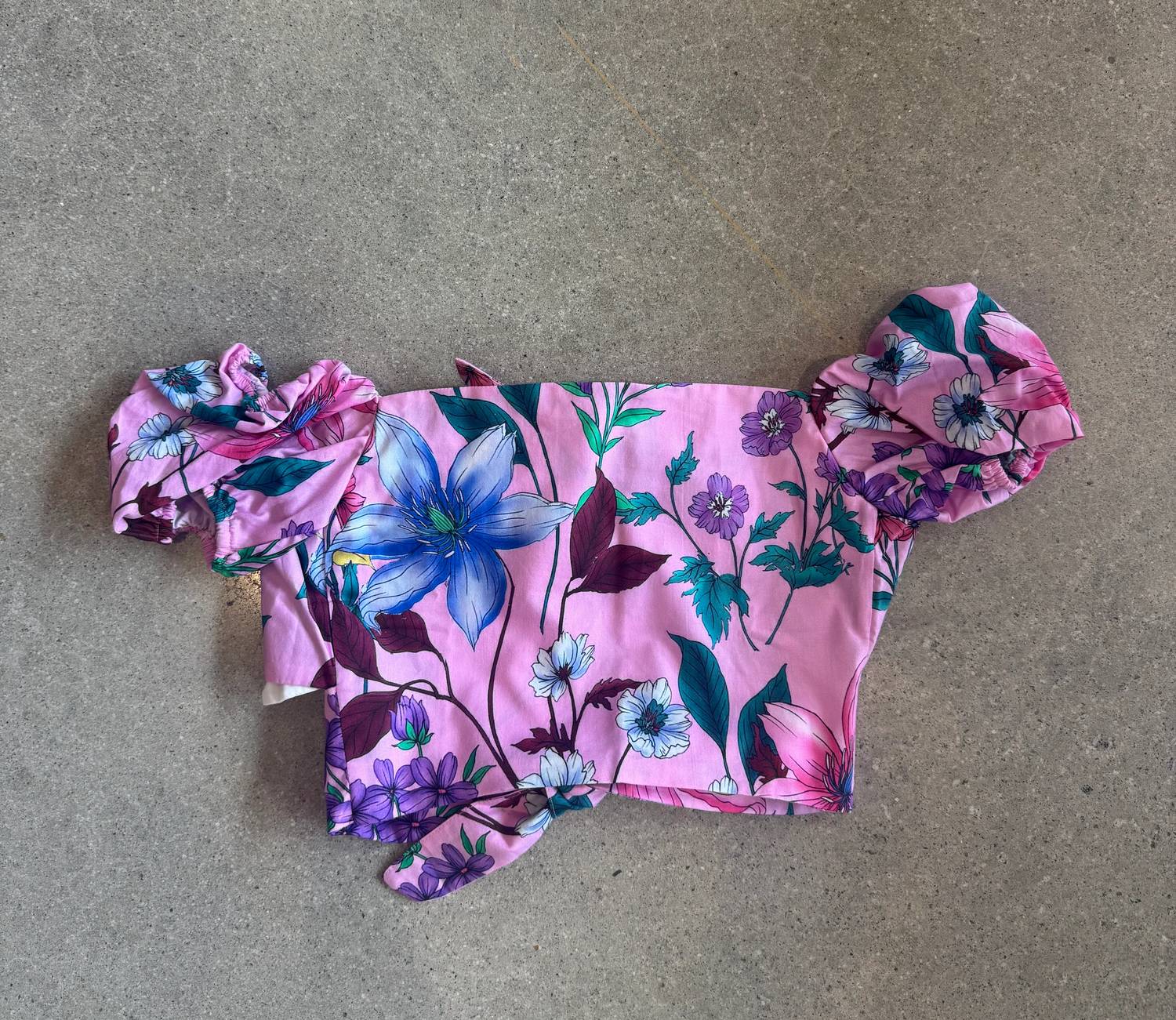 Theme - Girls Hawaiian Floral Tie Top