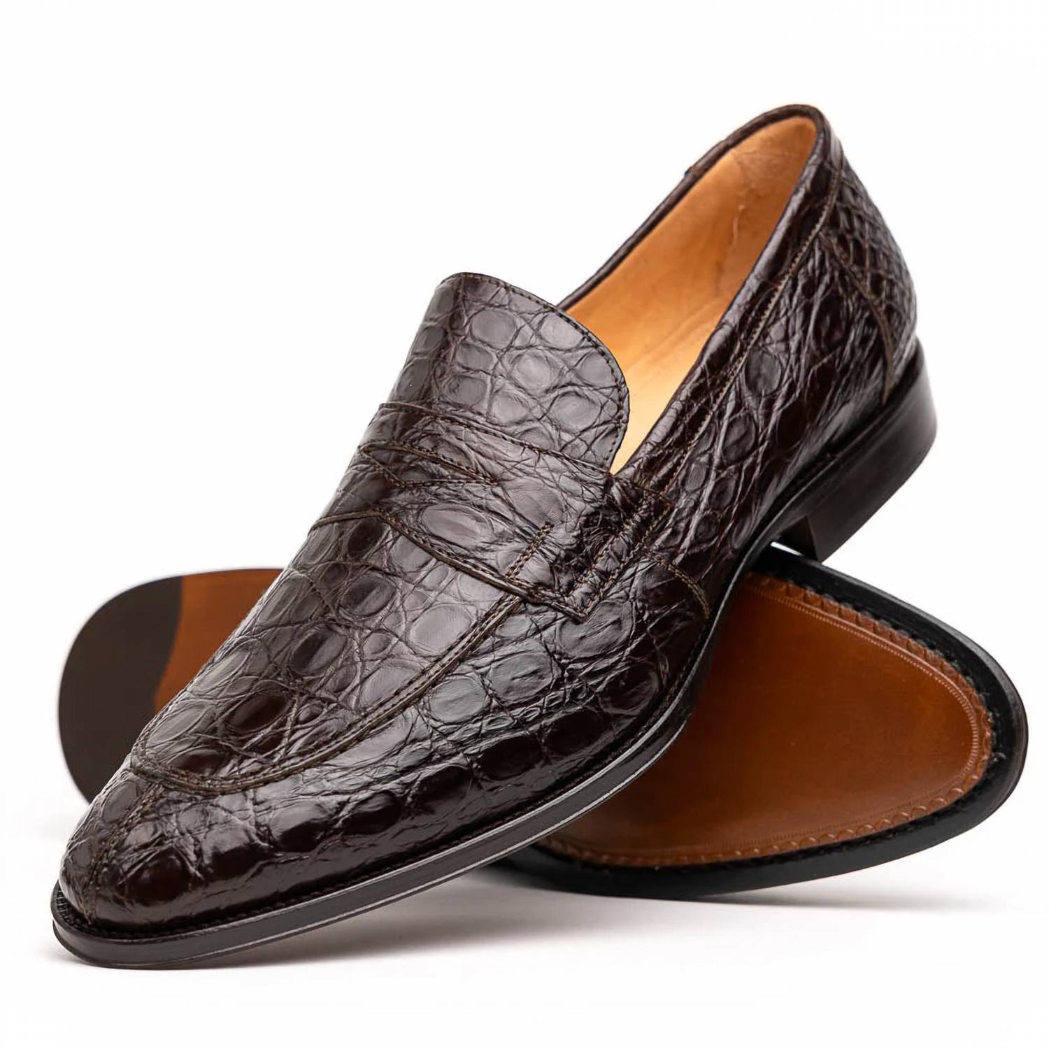 Zelli Italia - Men's Roma Crocodile Penny Loafer