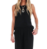 Umgee - Women's Wake Up Call Linen Scallop Tank Top
