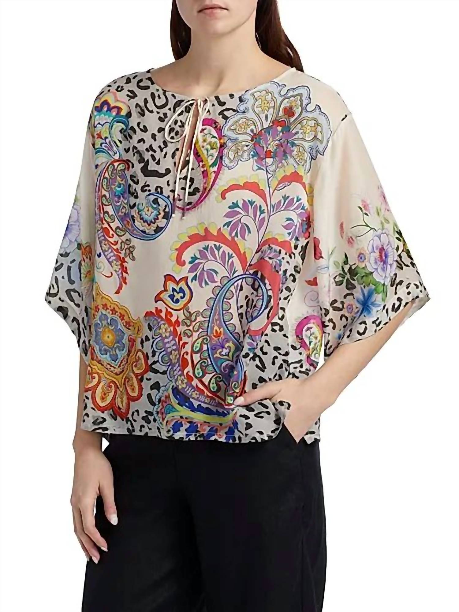 Johnny Was Milo Blouse in amanda - women's blouse - detail view