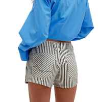 Free People - Stripe Denim Shorts