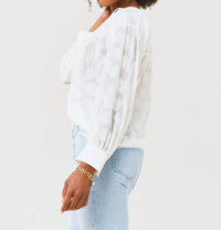 Vince - Shirred Band Collar Blouse