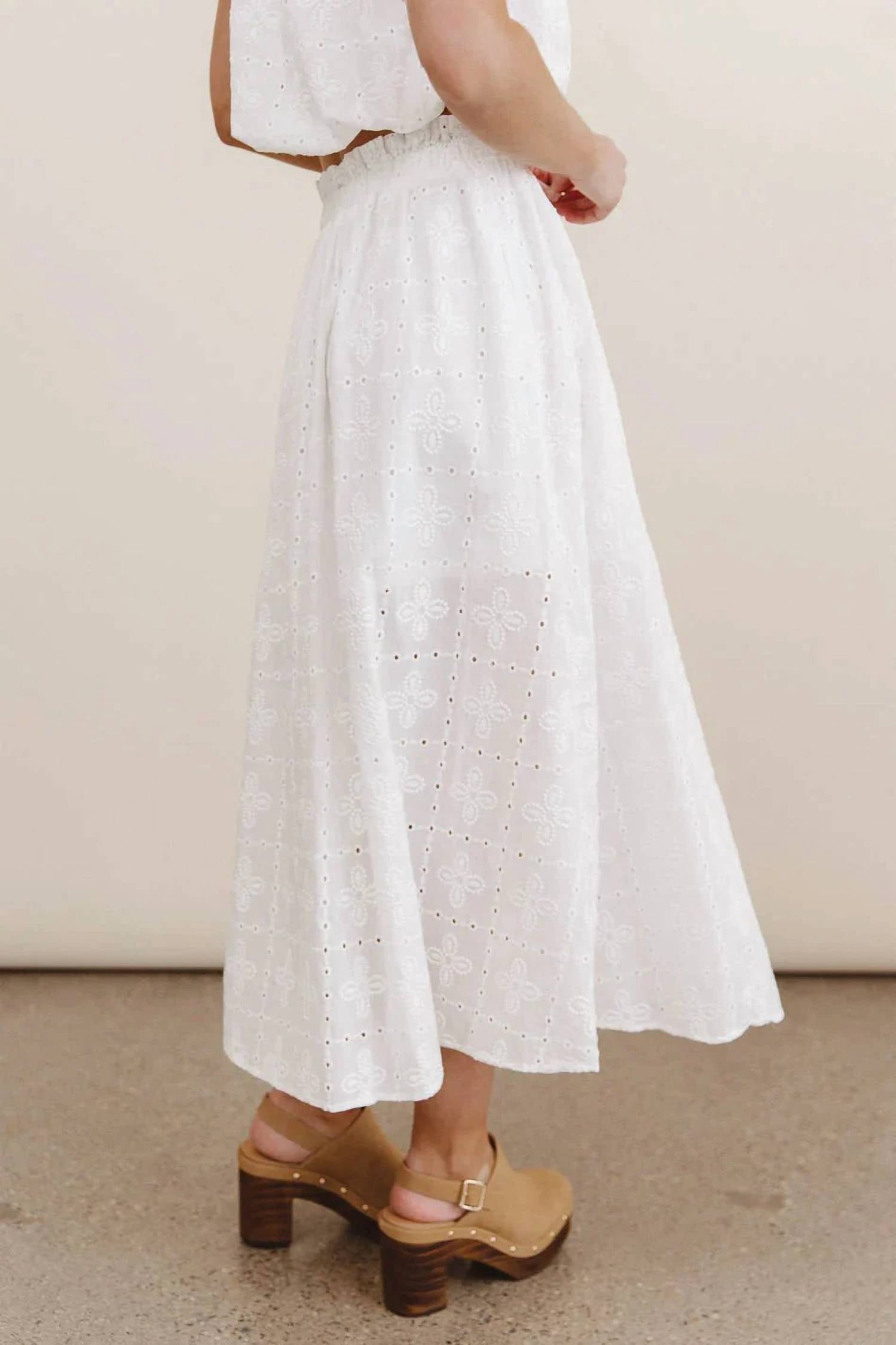 Blu Pepper - Bridget Eyelet Skirt