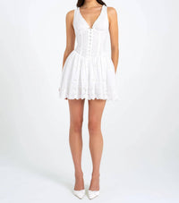 Miss Circle - Aaliyah Eyelet Mini Dress