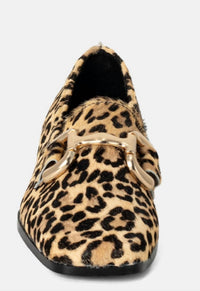 SHU SHOP Women's Therese Leopard Hair Loafers in brown black - women's sneaker - alternate view
