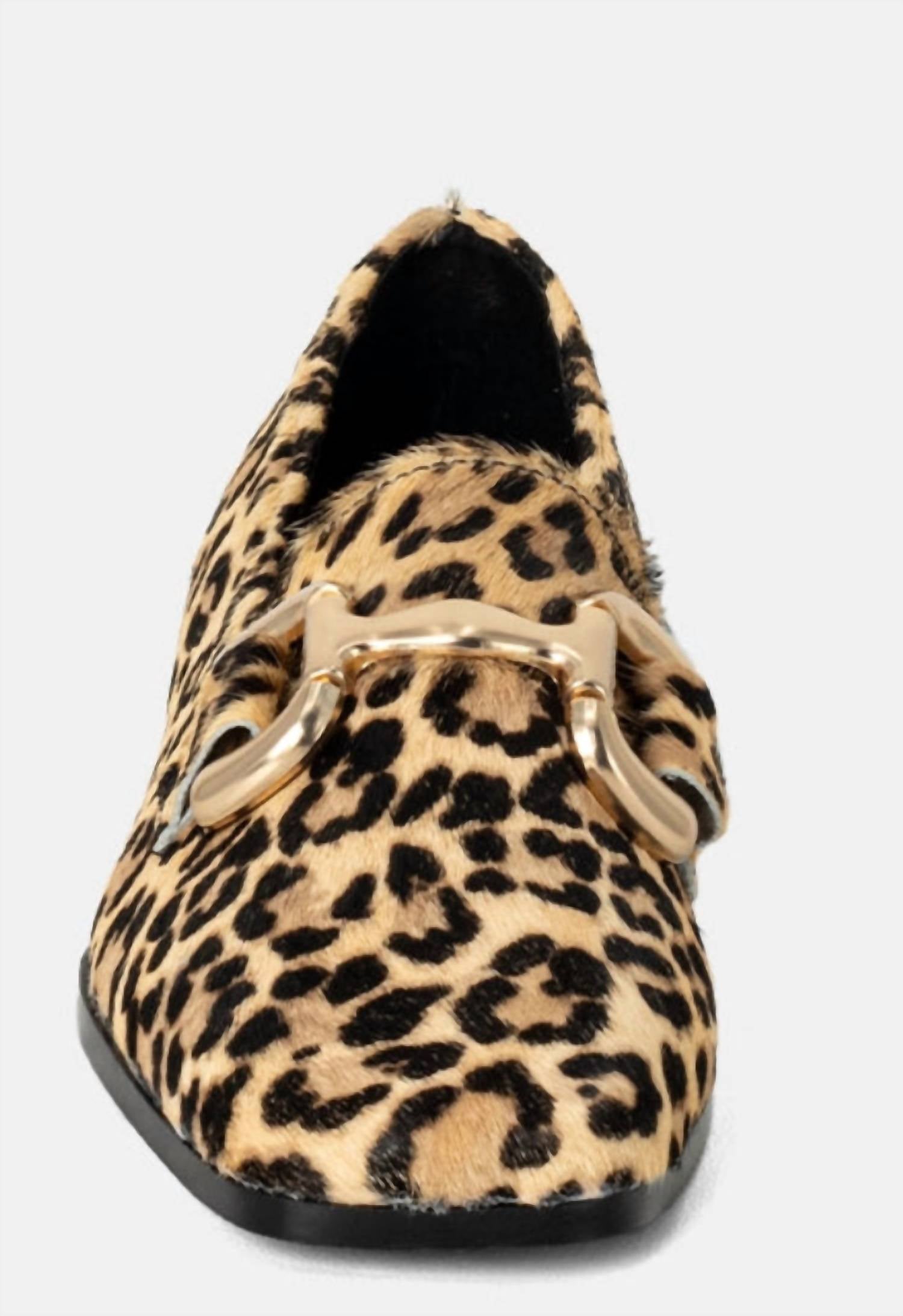 SHU SHOP Women's Therese Leopard Hair Loafers in brown black - women's sneaker - alternate view